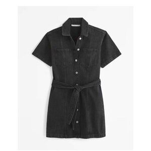 NWT Abercrombie Short-Sleeve Denim Shirt Dress